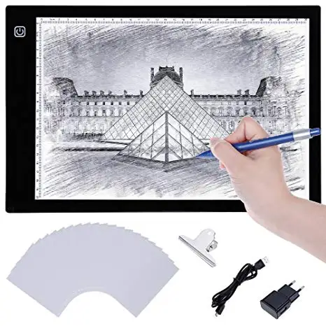 

LED Tablet Light H430P Digital Tablets Micro USB Signature Graphics Drawing Pen Tablet OSU Game Battery-Free Tablet With Gift