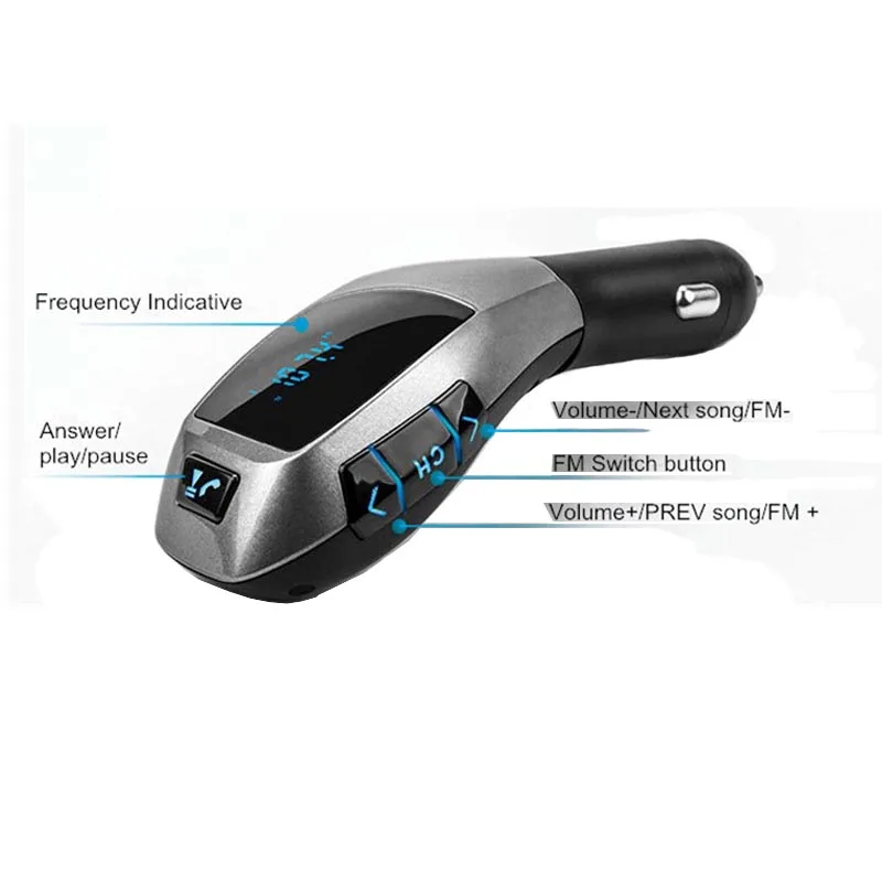 Brand New Bluetooth Car FM Transmitter Modulator Car mp3 Player Wireless Handsfree Music Audio with USB interface Car Charger