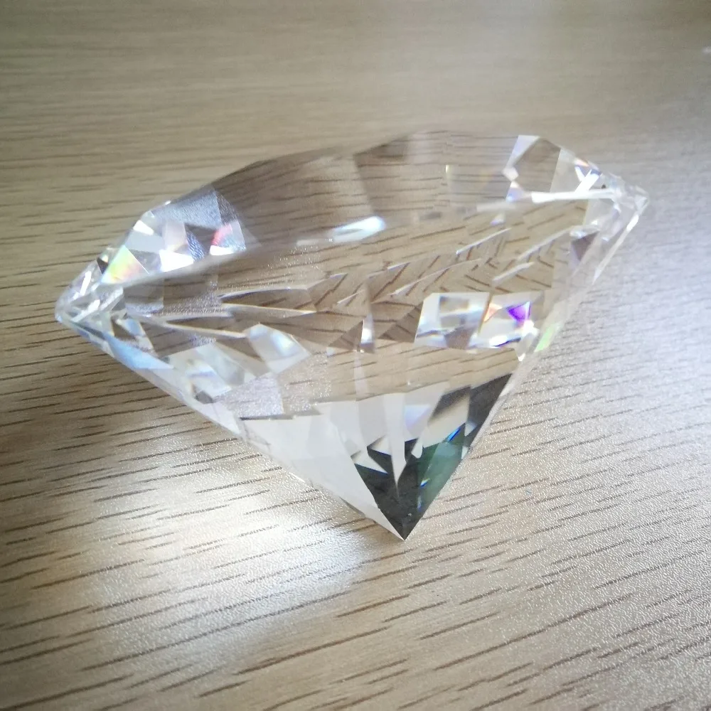80 мм (3,15 дюйма) 1 шт прозрачное стекло, кристалл, алмаз свадебные украшения Кристалл Алмаз драгоценные камни вес бумаги