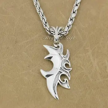 

Blade Tribal Tattoo 92.5% Sterling Silver Mens Biker Pendant & Necklace 8A116