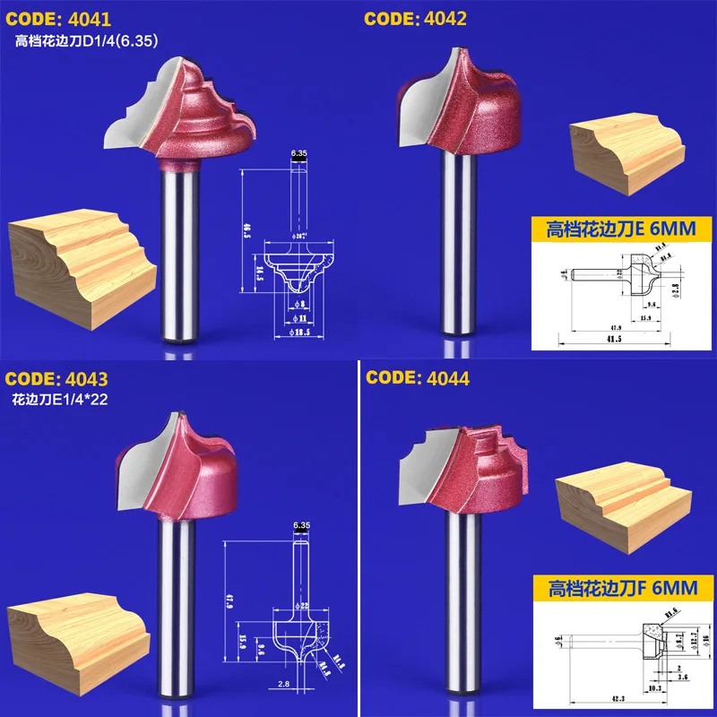 1 шт. 6*26 мм грудь/дверь гравировальный станок фрезерный нож, деревообрабатывающий фрезерный станок ogee Биты 3D кружева деревообрабатывающий фрезерный станок NO: 4040