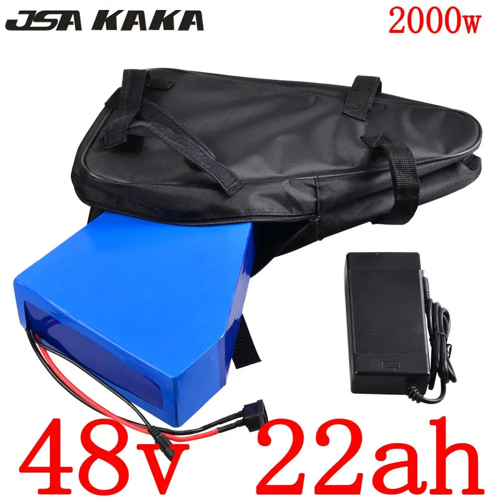 Free customs duty 48V ebike battery 48V 1000W 2000W Electric bicycle Battery 48V 22AH Lithium battery with 50A BMS +charger+bag 