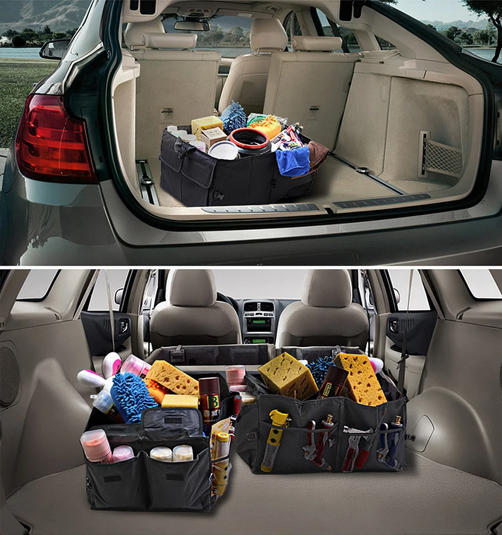 YOSOLO Car Trunk Organizers Foldable Car-styling Storage Bag Stowing Tidying Car Back Seat Organizer Luggage Holder Accessories