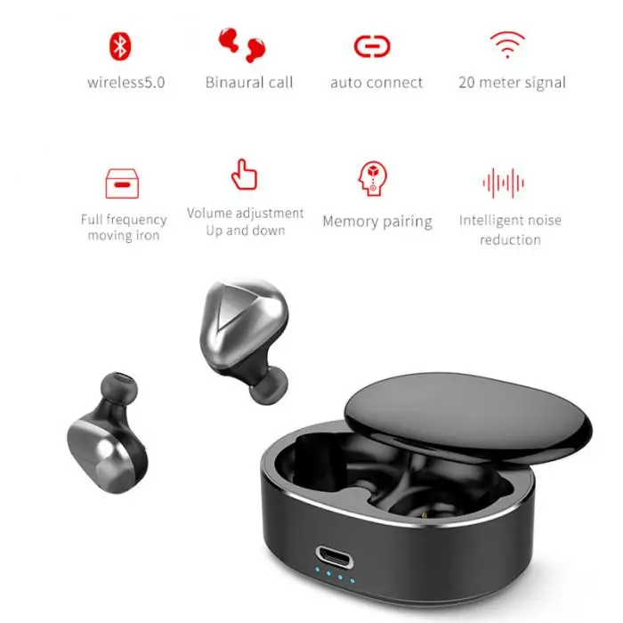 TWS 5,0 водонепроницаемые Bluetooth наушники Беспроводная гарнитура наушники с шумоподавлением