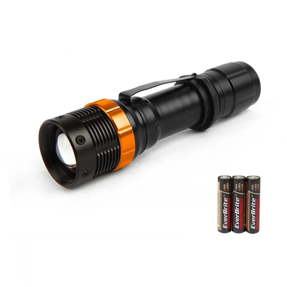 

Everbrite 3W Adjustable LED Flashlight Mini Aluminum Torch light Zoom in and Zoom out led torch flashlight
