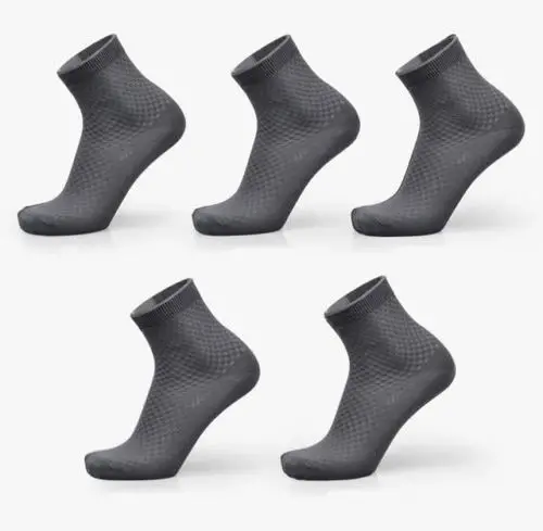 Casual Unisex Bamboo Breathable Socks Men Women Summer Style Hemp Harajuku Socks 5 Style One Pairs - Цвет: Grey Blue