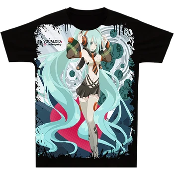 

High-Q Unisex Hatsune Miku Cotton T-shirt Tee T Shirt Japan Miku student breathable loose t-shirt tee t shirt MIKU top
