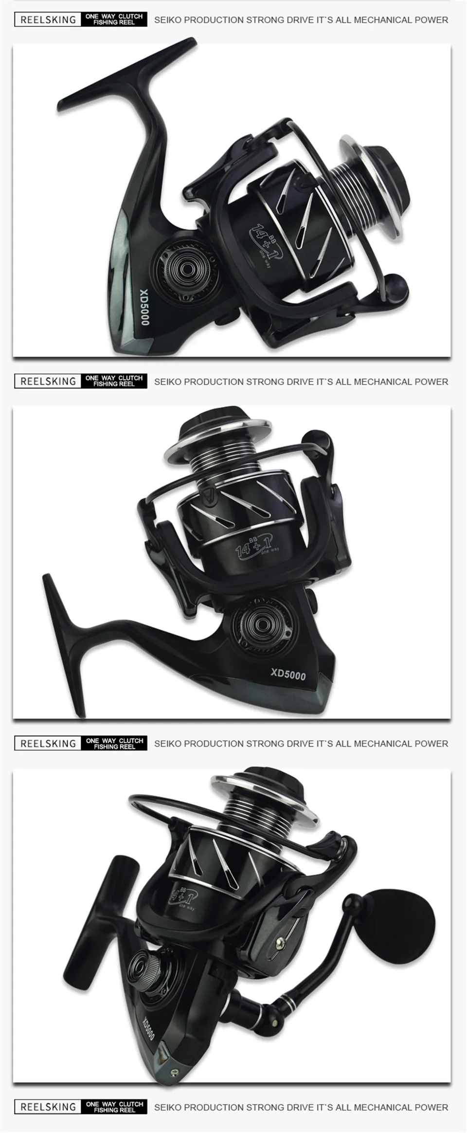 G-relação de Alta Dobrável de Metal Roda de Carretel de Pesca de Água Molinete de Pesca Velocidade Spinning Pesca Reels 1 Roqueiro Doce Isca Carpa 5.0: 14 High Quality Esporte e Lazer