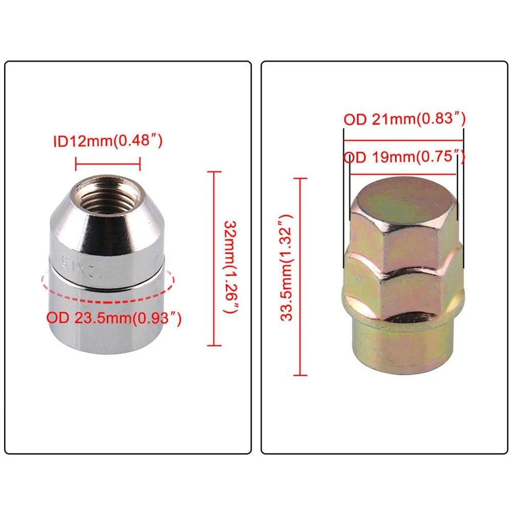 4 шт. Железный Противоугонный замок M12x1.5 колесные болты гайка колпачок с ключом