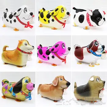 

18 Inch Walking Pet Animal Dachshund Helium Aluminum Foil Balloon Cute Kids Baloon Toys Gifts For Christmas Wedding Party supply