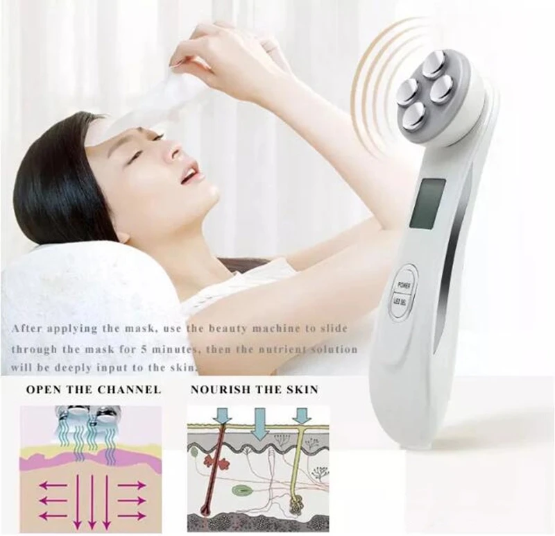 LED RF Galvanic Beauty Device Remove Eye Wrinkle Face Neck Skin Lifting