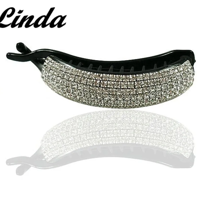 Korean Antique Banana Hair Clips Plastic Large Hair Claw Jaw Pin Black