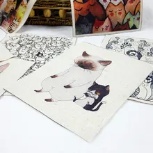 Кошка Животное сделай сам ручная Лоскутная/позиционирование ткань ручная окрашенная Лоскутная Ткань цифровая печать