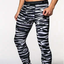Мужские военные камуфляжные плотно облегающие тонкие штаны Baselayer для бега, велосипеда, фитнеса, быстросохнущего снаряжения, мужская спортивная одежда