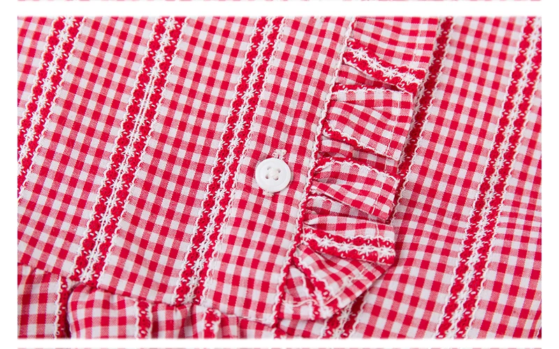 teenage girls dresses with lace crochet floral red blue plaid preppy style little girls dress 2018 summer children dress baby (12)