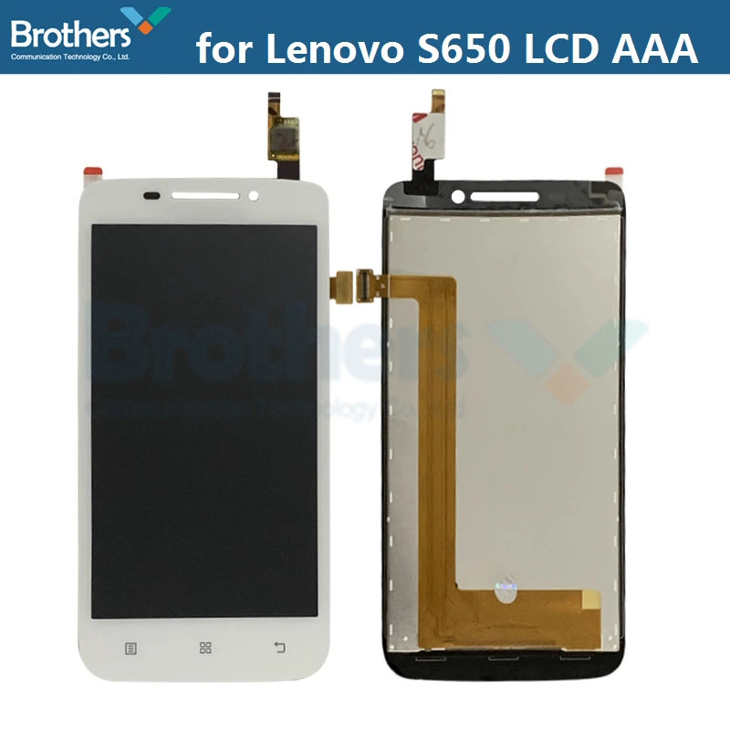 LCD Screen for Lenovo S650 LCD Display Touch Screen Digitizer forLenovo S650 LCD Assembly Phone Replacement AAA No Frame White (4)