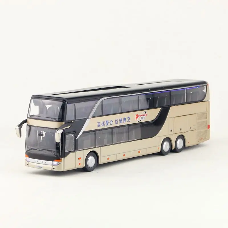

PORSWON/Diecast Metal Toy/Sound & Light Pull back Educational Car/City Sightseeing Luxury SETRA S 431 DT Bus/Collection/Gift