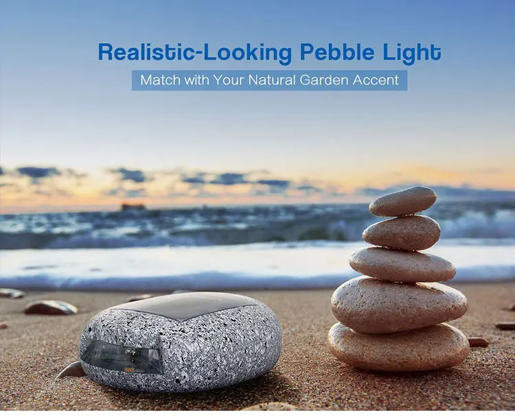 DE.SOUL Solar Rechargeable LED Solar Light Bulb Stone Lamp Outdoor Garden Lamp Decoration Wall Light Waterproof 01