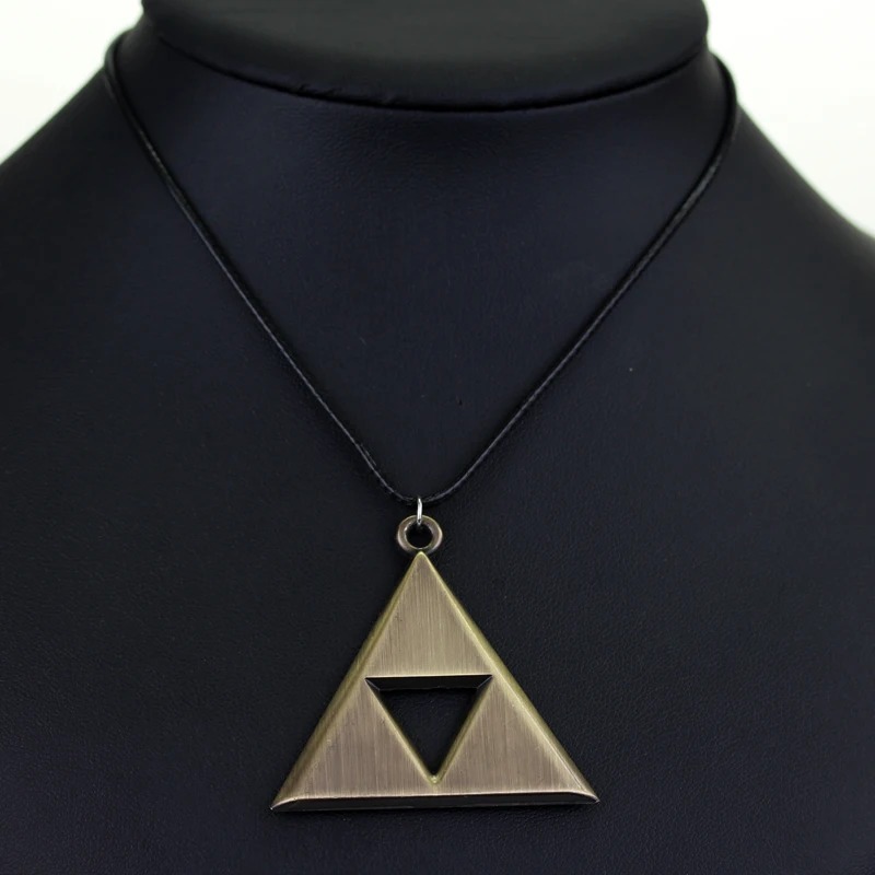 Dongsheng Мода Аниме ювелирные изделия легенда о Зельде ожерелье Triforce треугольное ожерелье для мужчин женщин аксессуары подарок-30