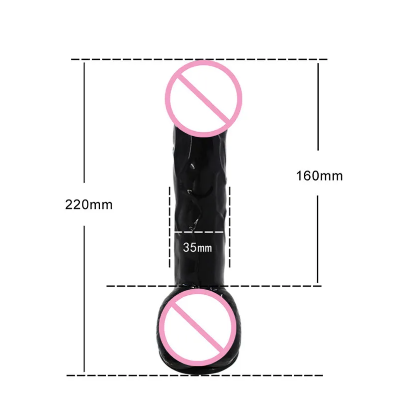 Large Dildos Crystal Female Massager TPE Dildo Suction Cup Masturbator Massager Vagina Adult Sex Toy Gode Realiste Vibrant (1)