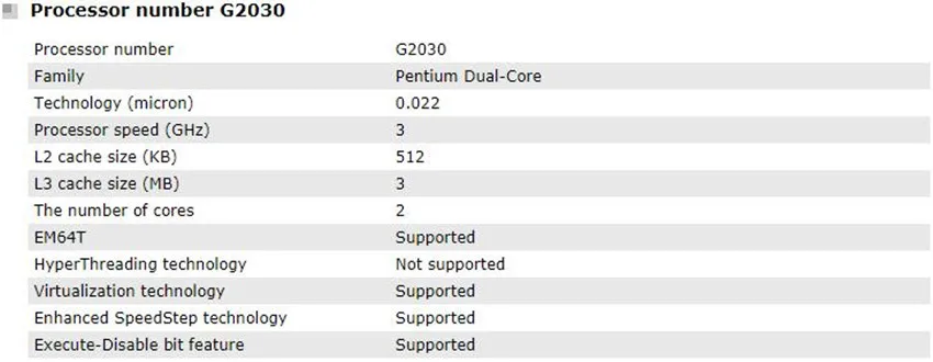 Процессор Intel Pentium G2030 3M cache 3,0 GHz L3 = 3M LGA 1155 TDP 55W для настольных ПК(Рабочая