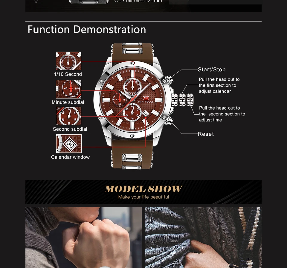 MINIFOCUS мужские модные спортивные часы мужские кварцевые аналоговые часы с датой Мужские Силиконовые военные водонепроницаемые часы Relogio Masculino