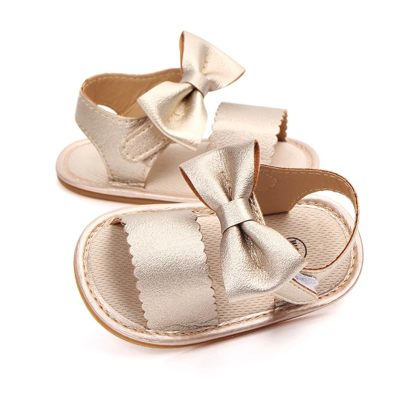 

Princess Baby Girls Shoes PU Leather Non-slip Footwear Crib Shoes Newborn Girl Bow First Walkers