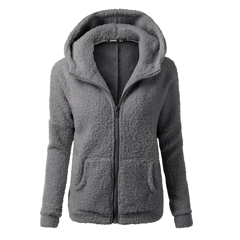 Bodecin font b Women b font Fleeced warm hooded font b jackets b font plus size
