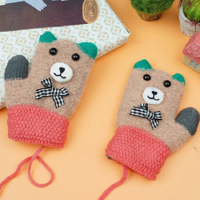 Cute Cartoon Winter Warm Gloves for Baby Kids Children Girl Mittens Warm Baby Girl Boy Winter Gloves Children Warm Gloves