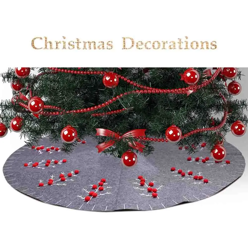 

1pcs Lovely Christmas Tree Skirt Round Carpet Christmas Decorations for Home Floor Mat New Year Xmas Tree Skirts Decor