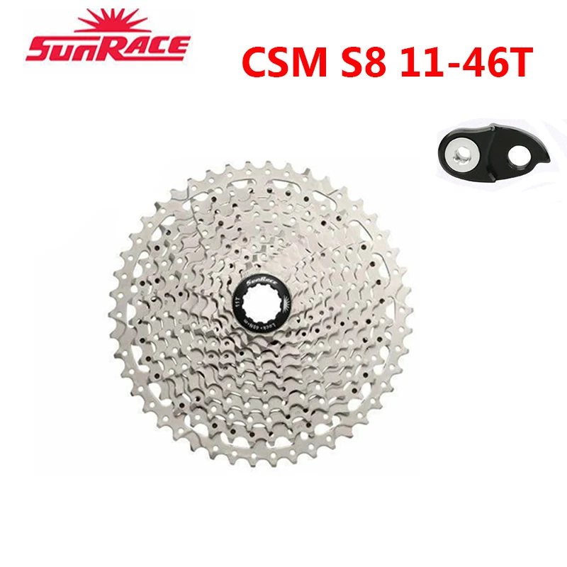 Sunracing CSMS8 CSMX8 11 скоростей кассета широкое соотношение горный велосипед свободного хода велосипедные карты Тип маховик 11-40T 11-42T 11-46T - Цвет: 11S-S8-Sliver-11-46T