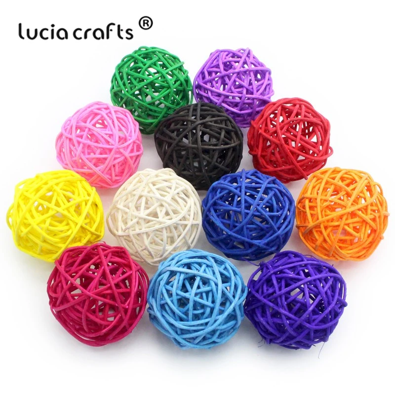 Lucia crafts 3 см/5 см/9 см/10 см/12 см случайный Свадебный Декоративный ротанговый шар