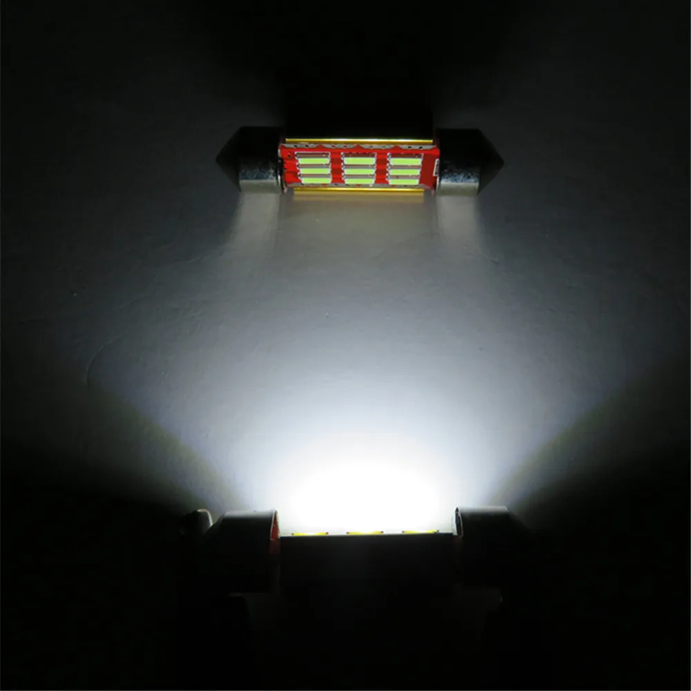 WLJH 4x Led 31 мм CANBUS Festoon автомобильная лампа для внутреннего освещения DE3175 9SMD
