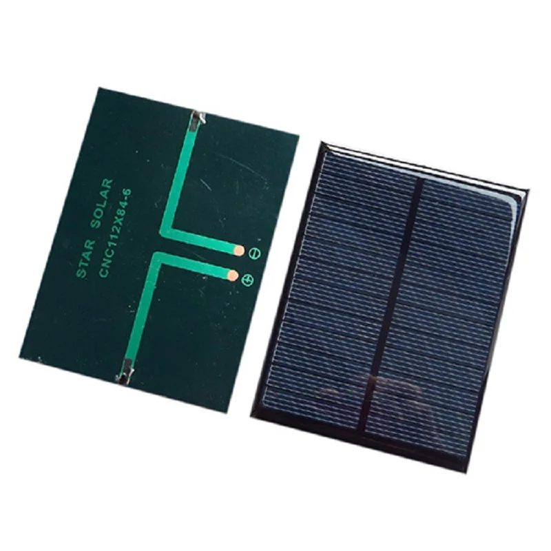 

6V 1.1W Solar Panel Module Monocrystalline For Battery Cell Phone Charger DIY Model 112X84mm