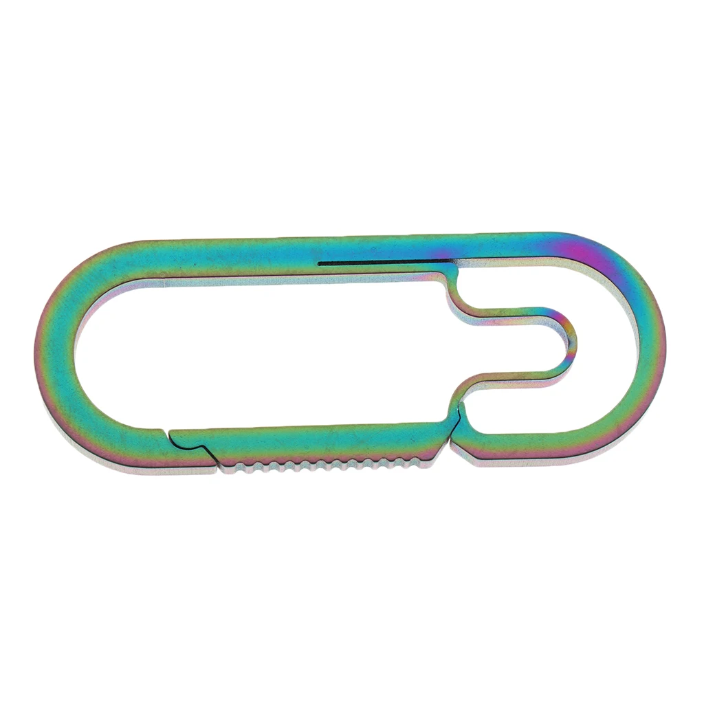 High Strength Outdoor Titanium Alloy Buckle Carabiner Keychain Key Ring Clip Hook Climbing Tool