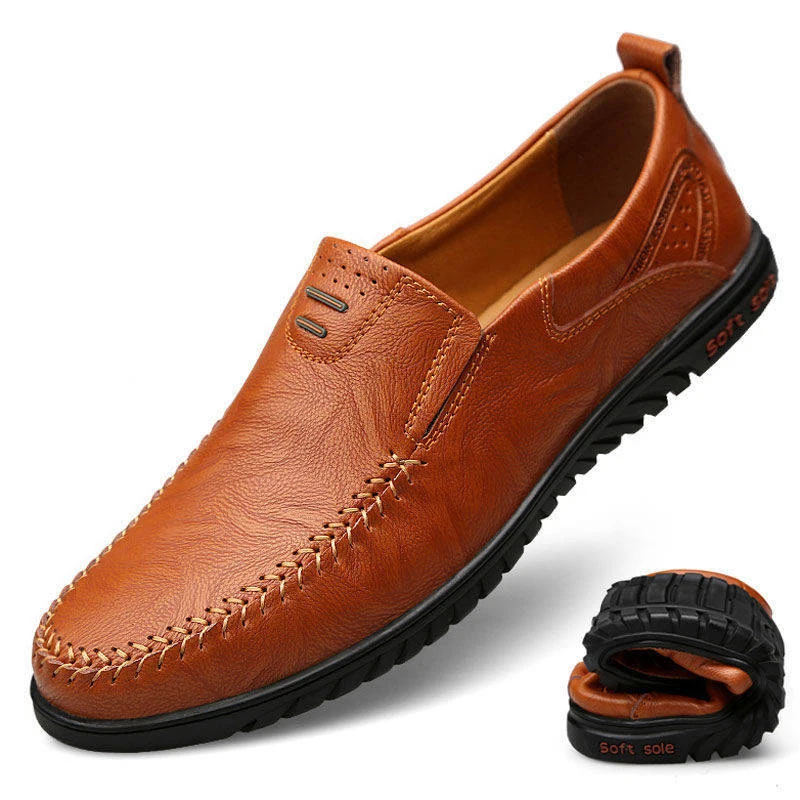 

New Arrival Split Leather Men Casual Shoes Fashion Top Quality Driving Moccasins Slip On Loafers Men Flat Shoes