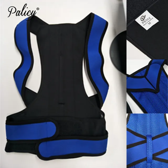 Palicy Neoprene Shapewear for Men Bodysuit Corset Male Back Lumbar Sauna Suit Brace Strap Waist Cincher Posture Corrector Belt