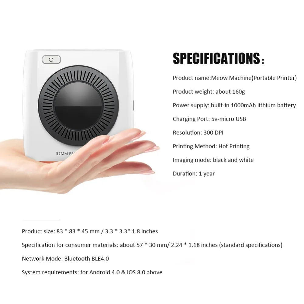 Skup PAPERANG P2 kieszonkowy Mini 58mm przenośna drukarka bluetooth telefon zdjęcie bezprzewodowe połączenie HD termiczna drukarka etykiet 1000mAh bateria