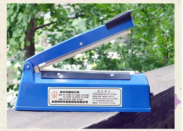 

8 Inch Plastic Bag Sealers Closer Sealers Hand Pressure Impulse Heat Sealing Hine Kicthen Tool