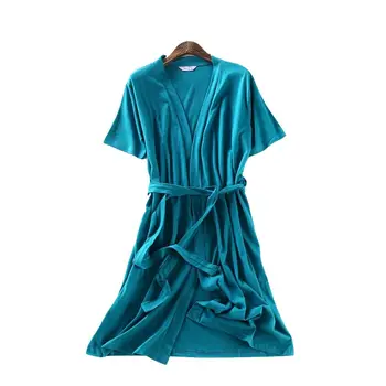 

Women's Night gown Knitted cotton gown robe