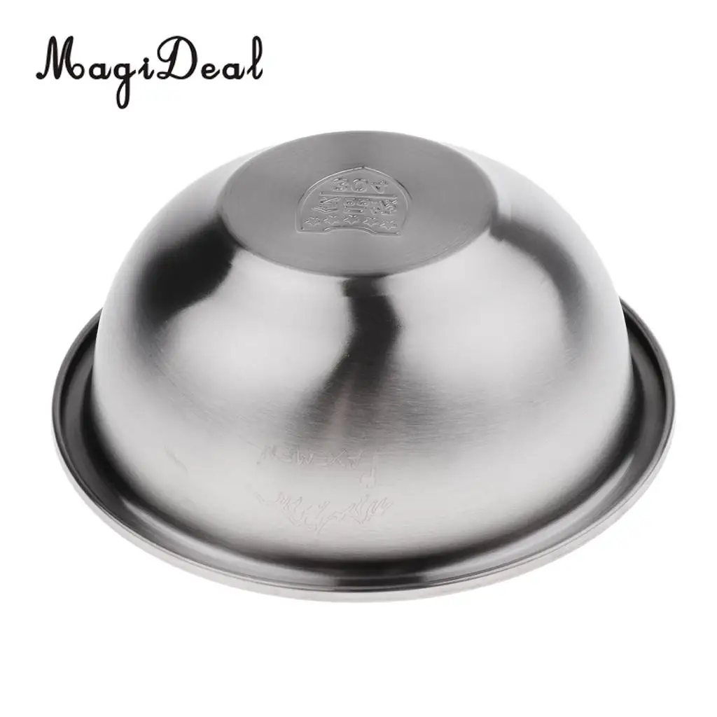 MagiDeal Food Grade 304 Stainless Steel Camping Bowl Outdoor Picnic Tableware Dish Plate 16cm 18cm 20cm 22cm 24cm