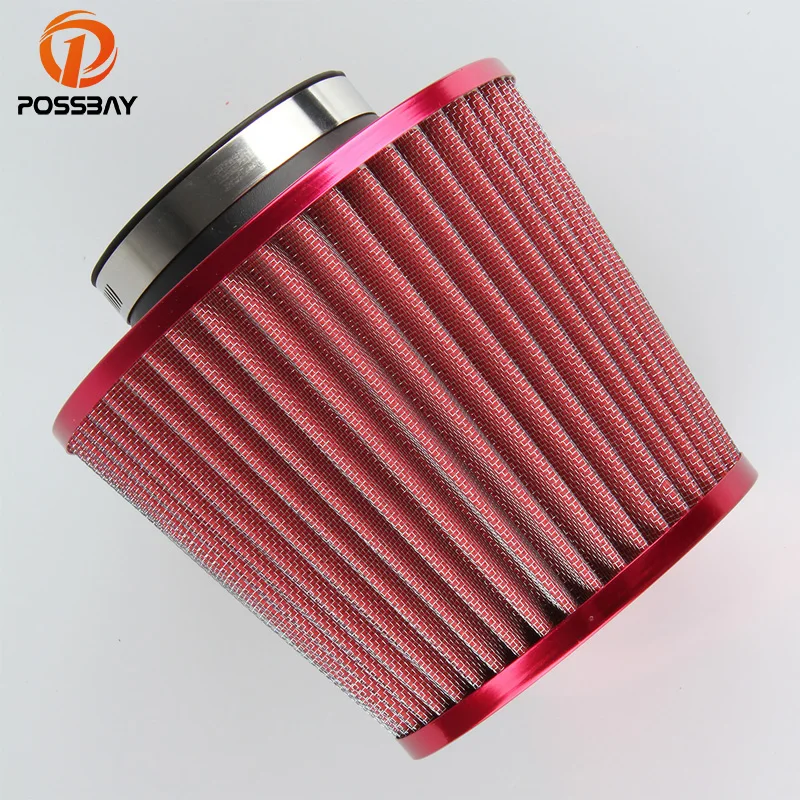 Buy POSSBAY Universal Auto Vehicle Red Car Air Filter