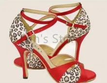 New Free Shipping Leopard Open Toe Dance Shoe Ballroom Salsa Latin Tango Bachata Dancing Dance Shoes ALL Size