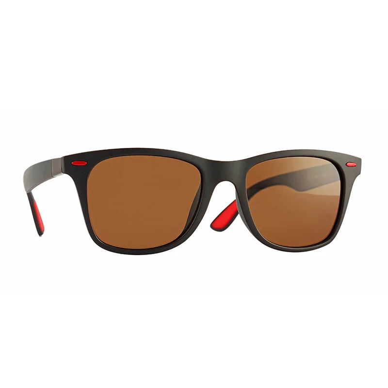 Фирменный дизайн; Для мужчин Классические поляризованные солнцезащитные очки Для мужчин Для женщин Винтаж вождения квадратная рамка солнцезащитные очки мужские солнцезащитные очки De Sol UV400 - Цвет линз: Brown Brown