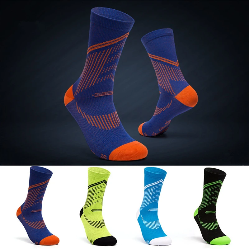 1 Pair Men Running Pressure Socks Rubber String Graduated Compression