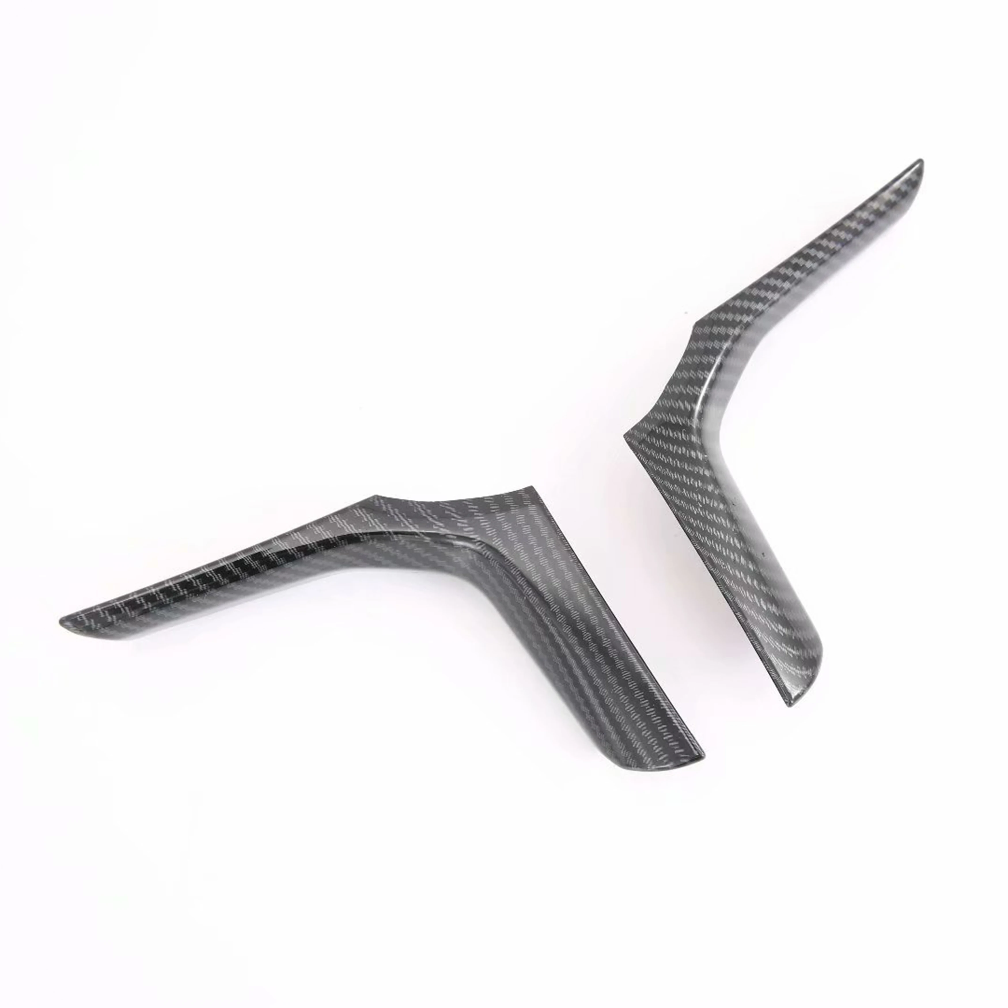 2 piezas de fibra de carbono estilo trim volante decoración de Interior de cubiertas de coche para BMW X5 2019