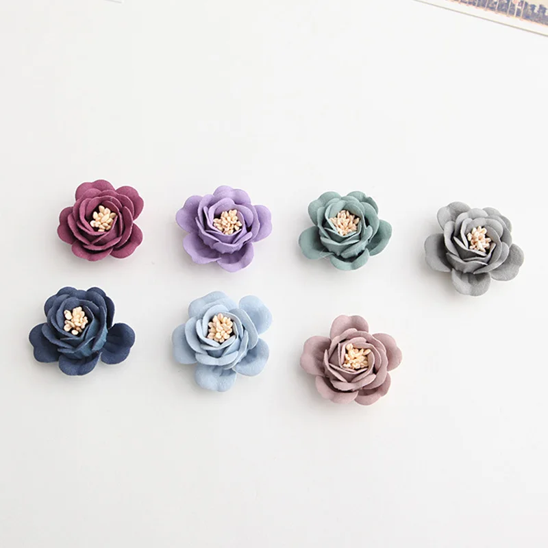 

5pcs Kwaii 3D Flower Hair Accessories Korean Multi-layer Three-dimensional Fiber Flower Girls Clips Hair Accessories Craft