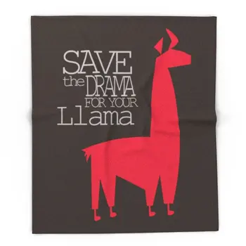 

Blanket Custom Save The Drama For Your Llama Fleece Blanket Sofa/Bed/Plane Travel Plaids Bedding Towel