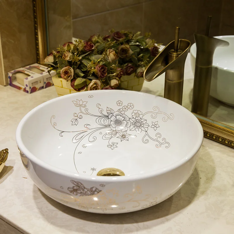 white Jingdezhen ceramic art countertop wash basin bowl for bathroom sinks  (2)