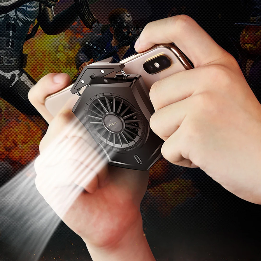 

Multifunctional mobile phone radiator PUBG fan bracket cooling pad game controller game shooting mute desuperheater universal